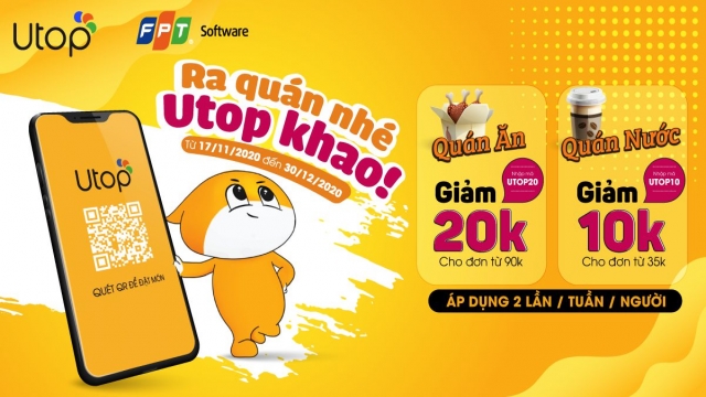 Ra quán nhé! Utop khao 20% cho thành viên Duy Tân và FLC 