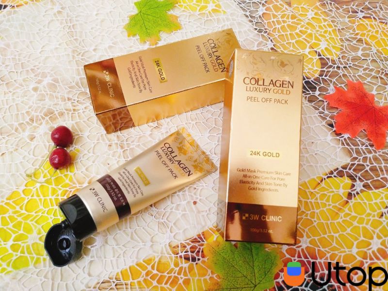 3W Clinic Collagen Luxury Gold Peel Off Pack - Mặt nạ peel da đáng thử