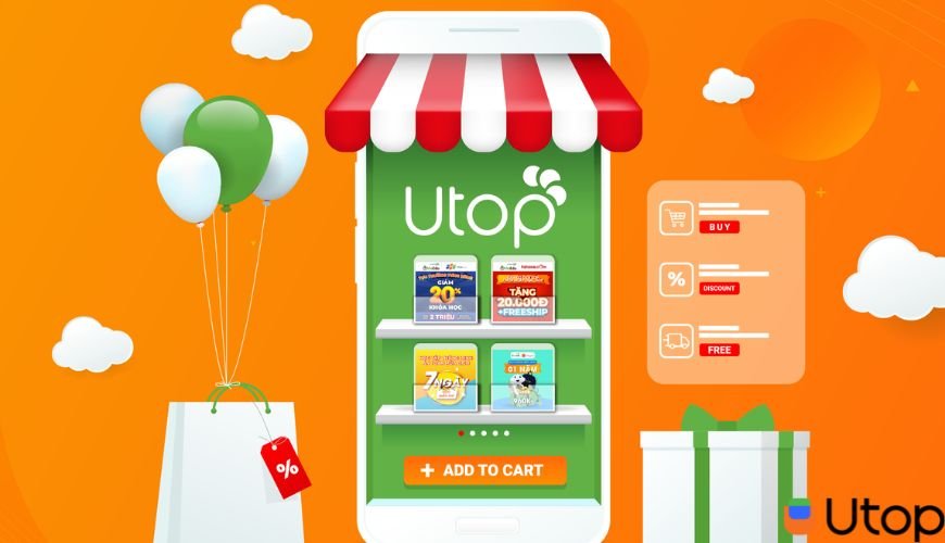 Săn ngay voucher tiền mặt lên đến 500k khi đặt hàng trên app Utop