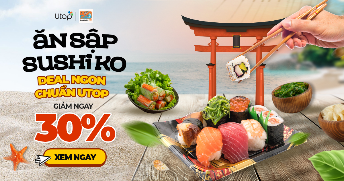 voucher giảm giá Sushi KO trên UTOP