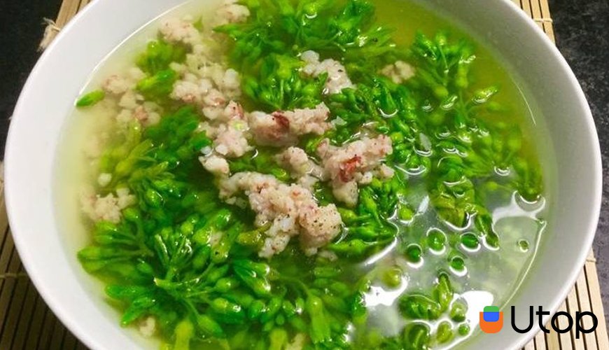 Hoa thiên lý nấu canh cua