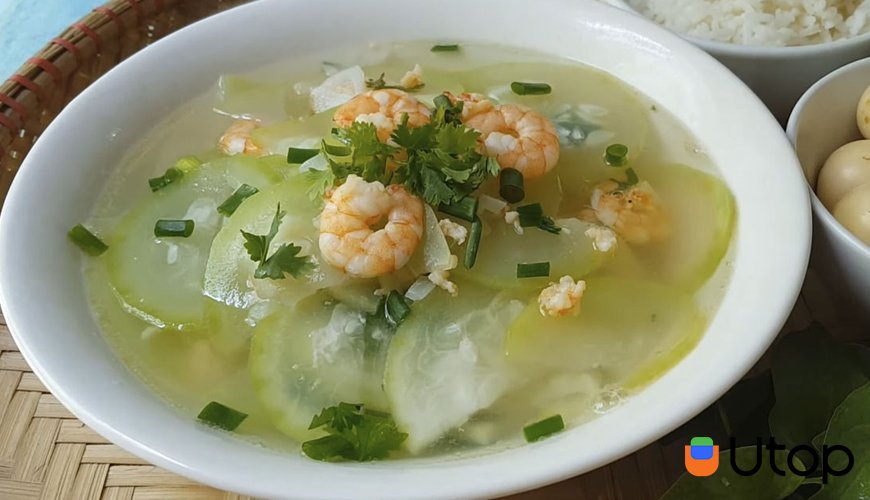 Canh bầu nấu tôm