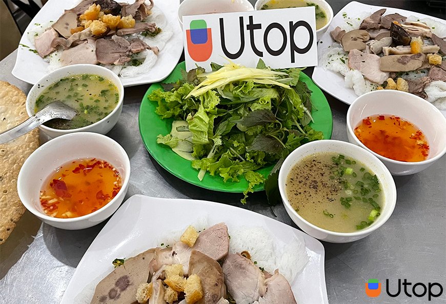 Cùng Utop thưởng thức món ăn tại quán cháo lòng bánh hỏi "Bà Mẫn" nổi tiếng tại Quy Nhơn