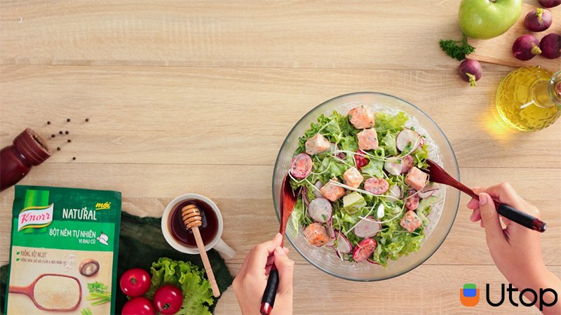 Cách chế biến salad cá hồi cá sốt sữa chua.