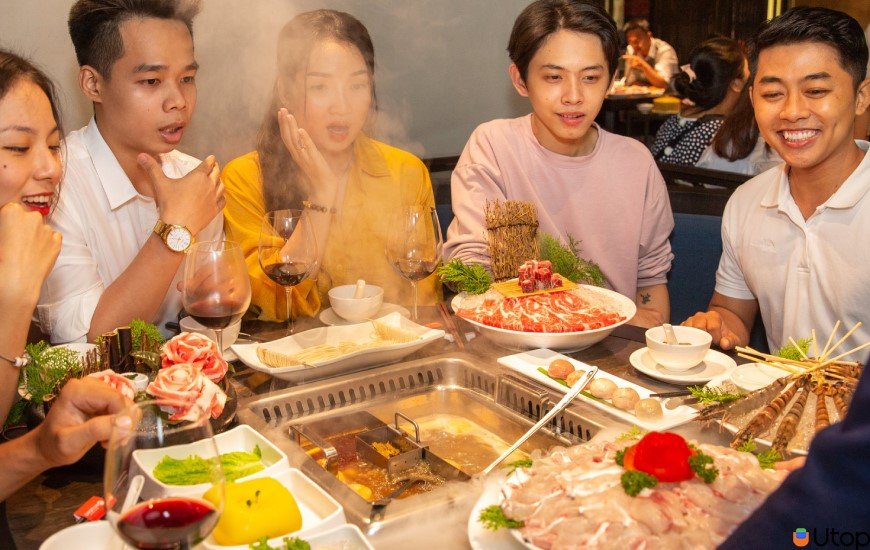 Menu nước uống có tại nhà hàng buffet Hutong