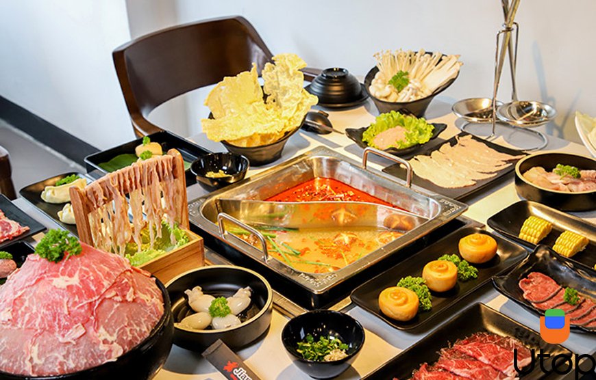 Menu lẩu phong phú tại Buffet Lẩu Jianghu Hero’s Hotpot