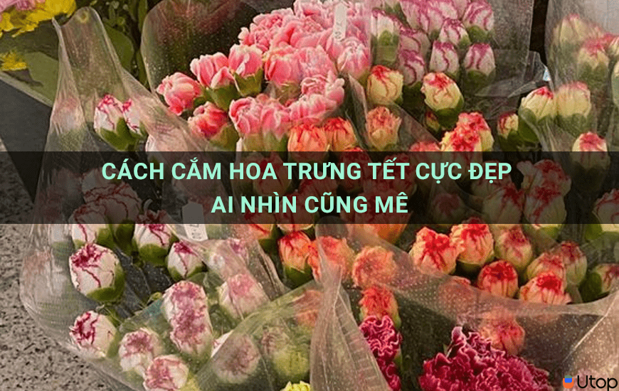 Cách cắm hoa trưng tết cực đẹp ai nhìn cũng mê