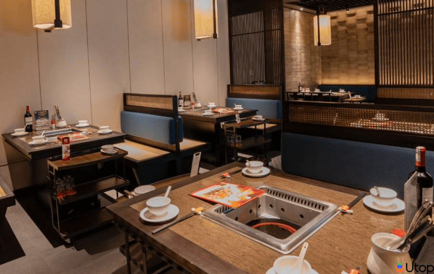 Không gian nổi bật của nhà hàng Hutong buffet