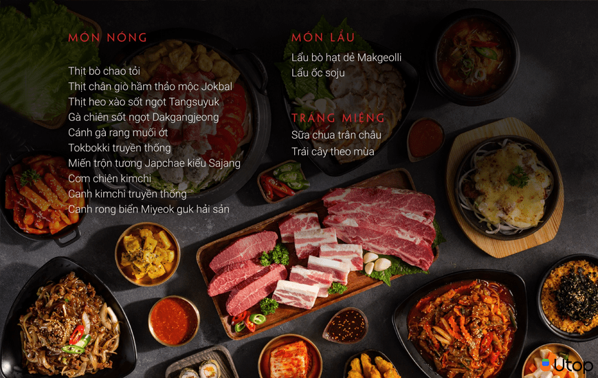 Menu phong phú, hấp dẫn
