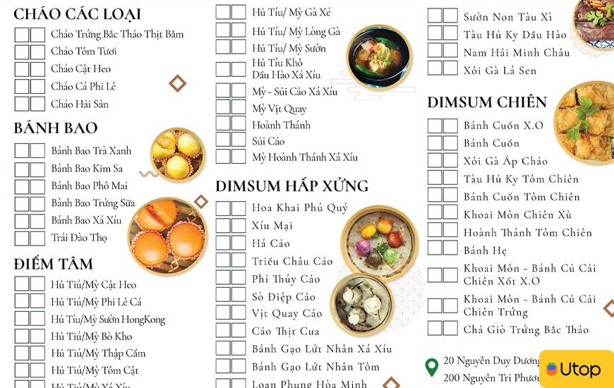 Menu đa dạng món ngon chất lượng tại Khang Dimsum