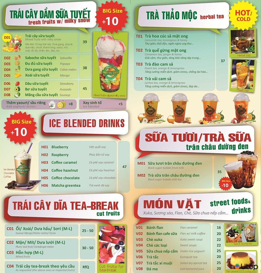 Menu siêu hấp dẫn tại MEM’s DELI