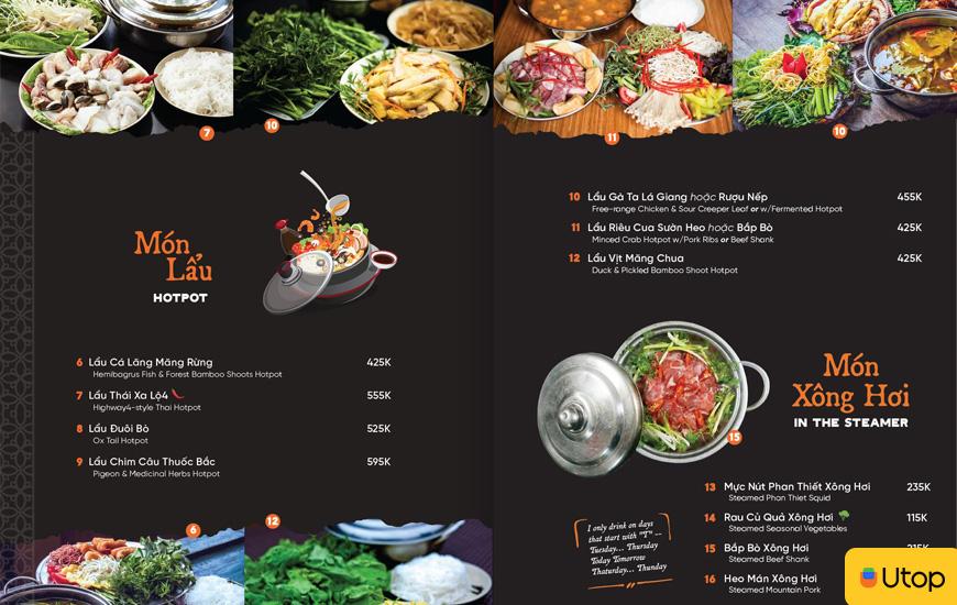 Menu Tây Bắc tại Highway4