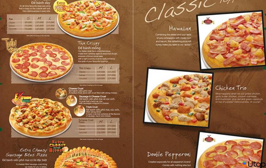 Menu siêu hấp dẫn thơm nức của The Pizza Company