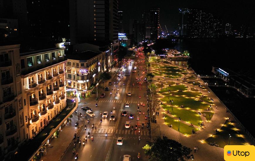 Check in công viên ánh sáng Bạch Đằng