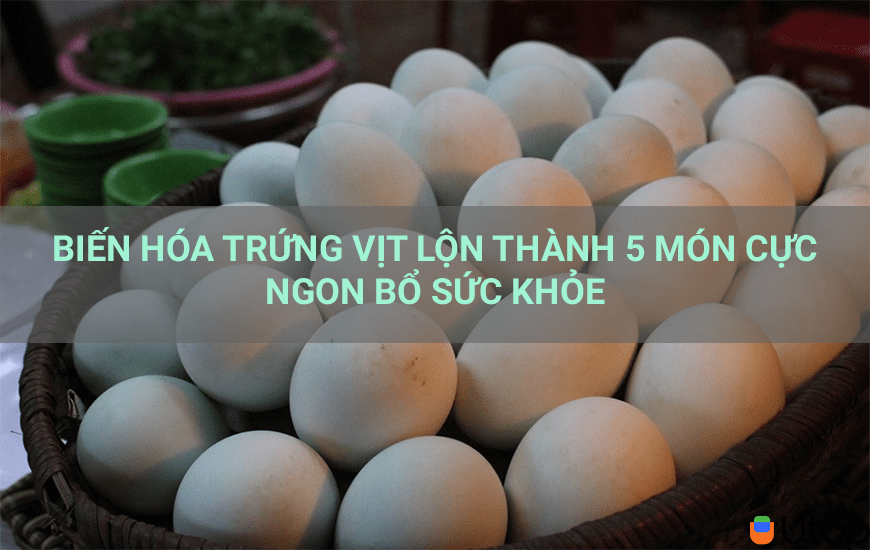 BIẾN HÓA TRỨNG VỊT LỘN THÀNH 5 MÓN CỰC NGON BỔ SỨC KHỎE