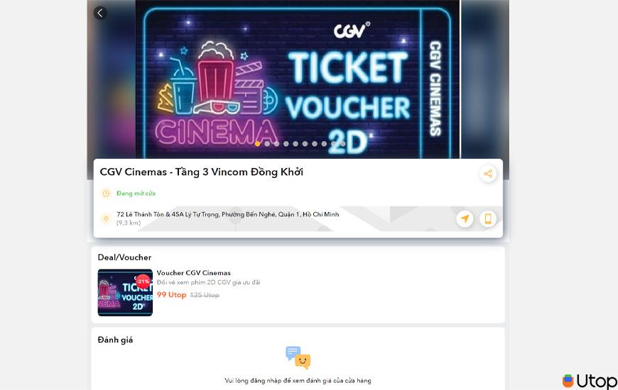 Thỏa Đam Mê Phim Ảnh Cùng CGV Và Hưởng Ưu Đãi Bất Ngờ Trên Utop