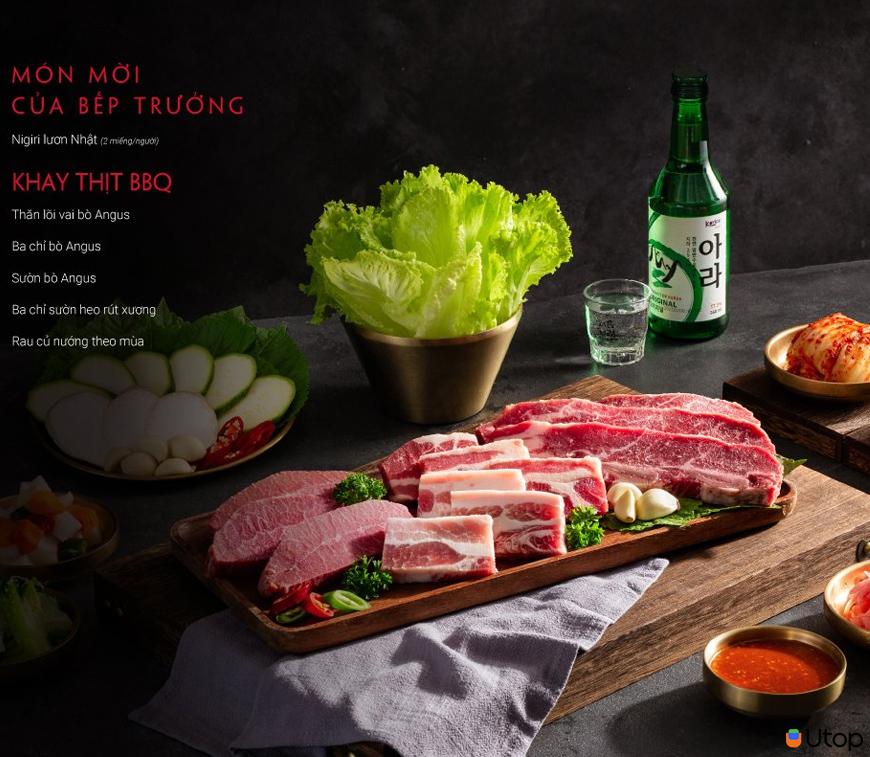 Menu món nướng ở Sajang 