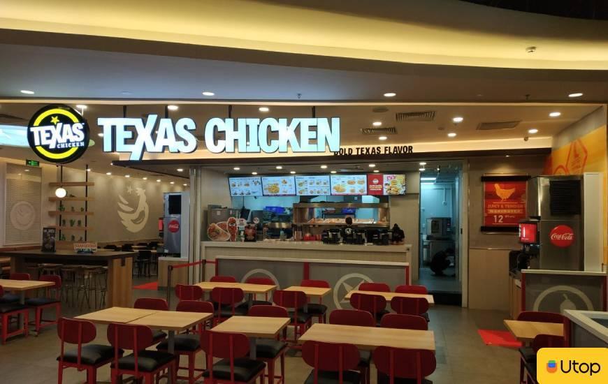 Không gian tại Texas Chicken thoáng mát và vô cùng rộng rãi