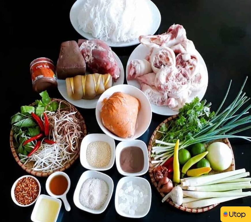 Nguyên liệu nấu bún bò Huế