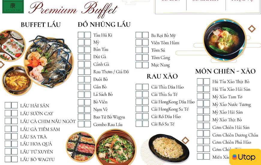 Menu đa dạng món ngon chất lượng tại Khang Dimsum