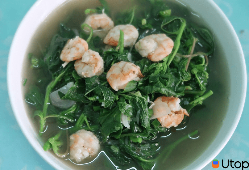 canh tần ô nấu tôm