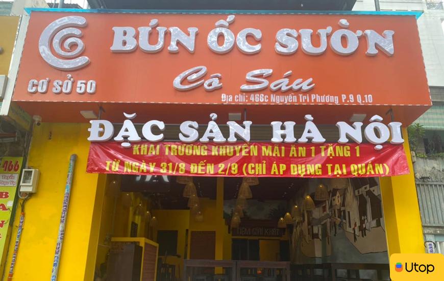 Địa chỉ quán bún ốc sườn Cô Sáu