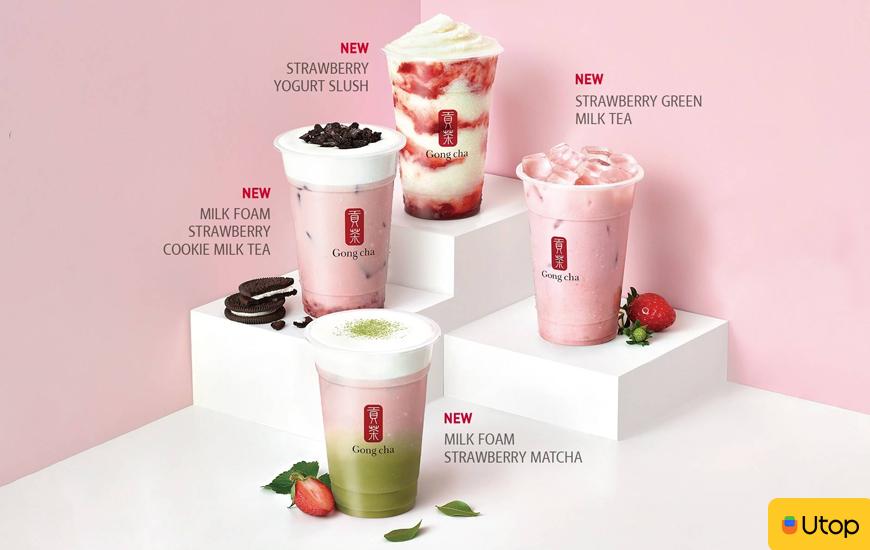 Menu đa dạng với nhiều món làm nên tên tuổi Gong Cha