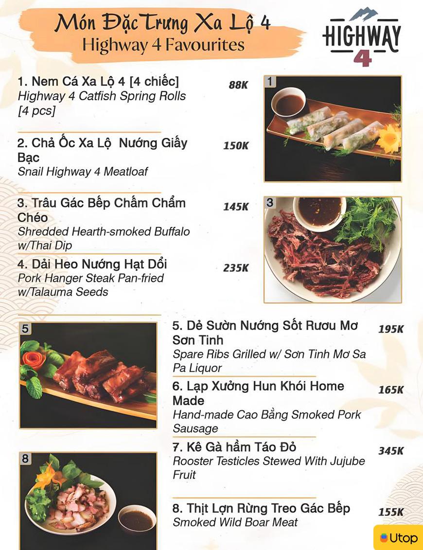 Menu Tây Bắc tại Highway4