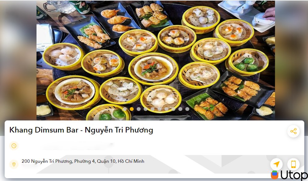 Thưởng thức các món ăn tại Khang Dimsum Bar với ưu đãi 40k cho đơn từ 125k khi order trên app Utop