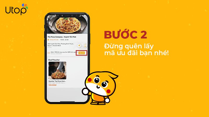 mua voucher ăn uống giá tốt trên app Utop 2