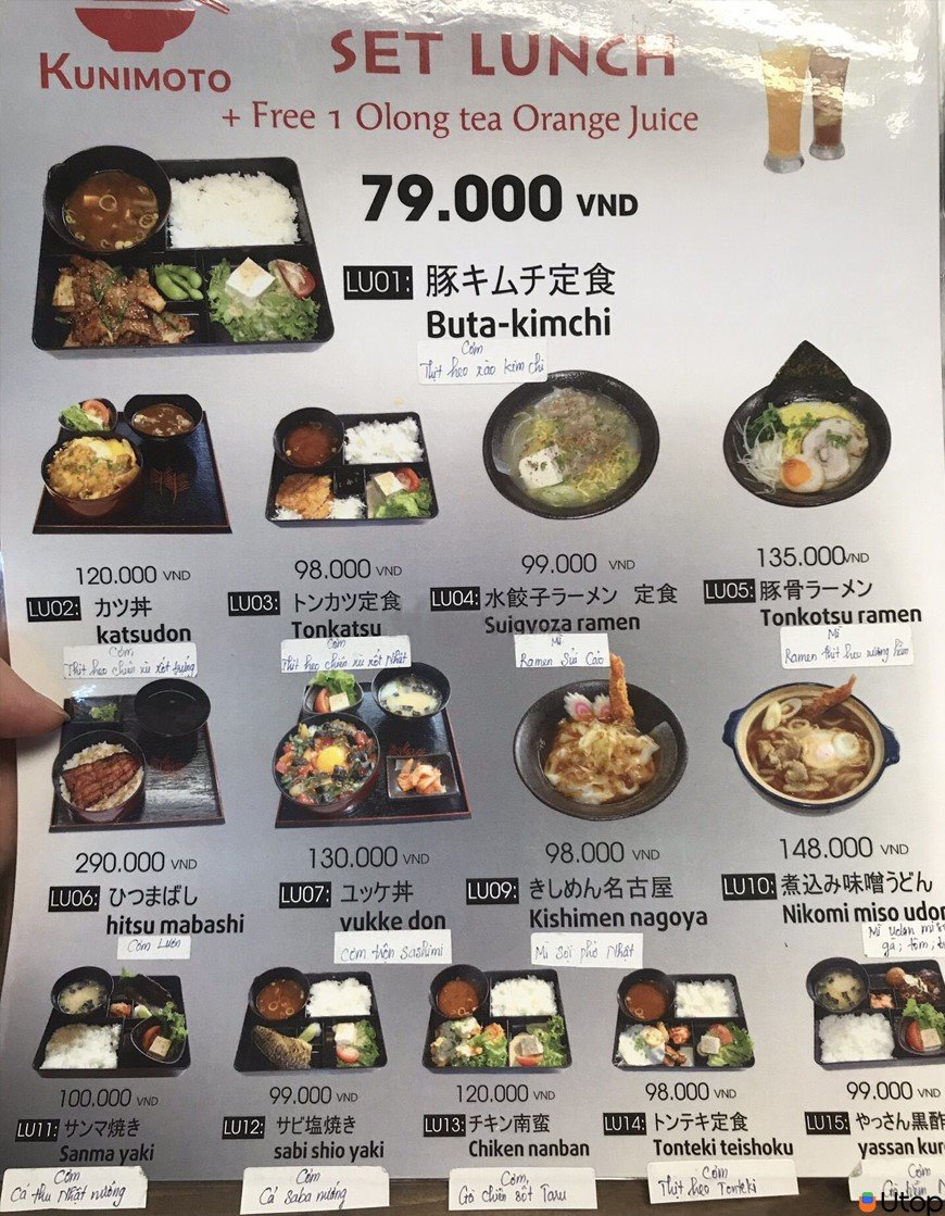 4. Menu của Sushi Kunimoto có phong phú, đa dạng? 