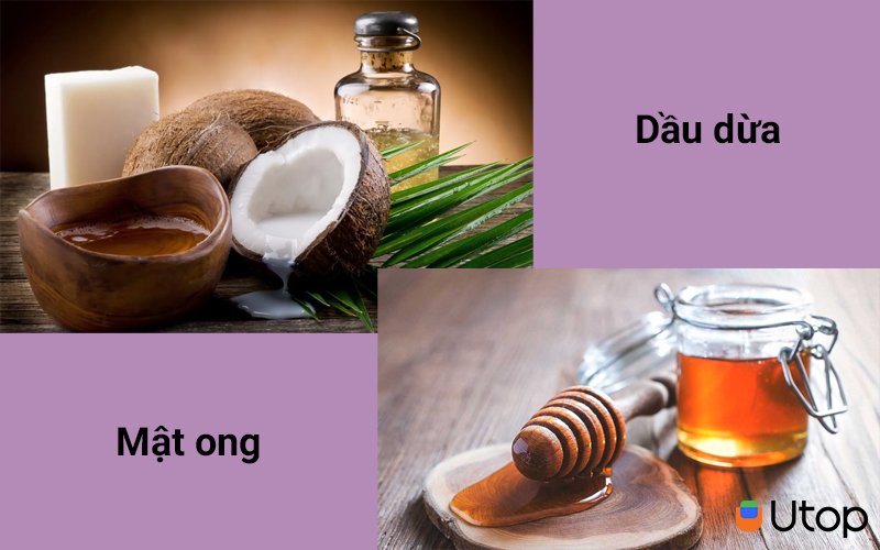 Ủ tóc bằng dầu dừa và mật ong