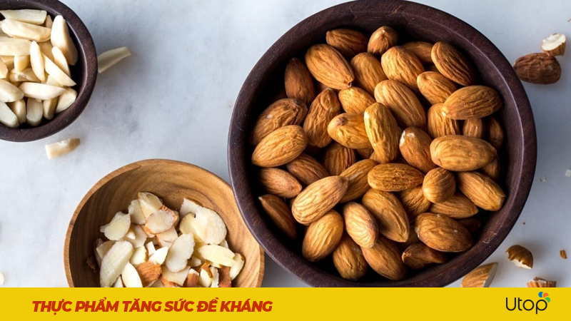 Hạnh nhân - Thực phẩm giàu Vitamin E tăng đề kháng