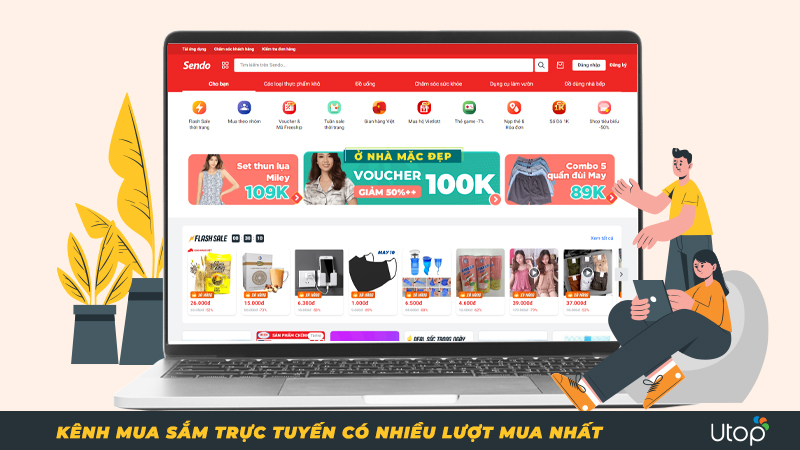 Sendo - Kênh mua sắm online giá tốt, siêu chợ Sen Đỏ