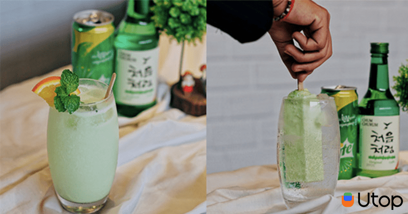 Rượu soju + Sprite