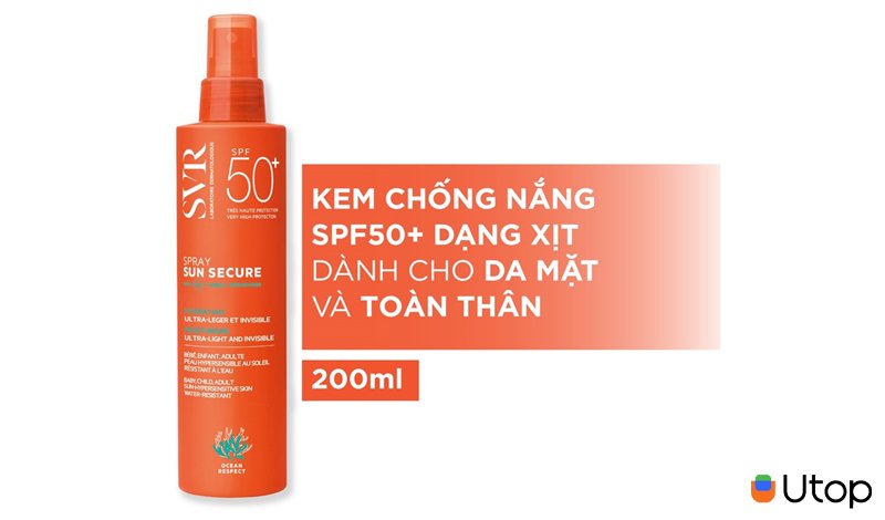 Xịt chống nắng SVR Sun Secure Spray SPF 50