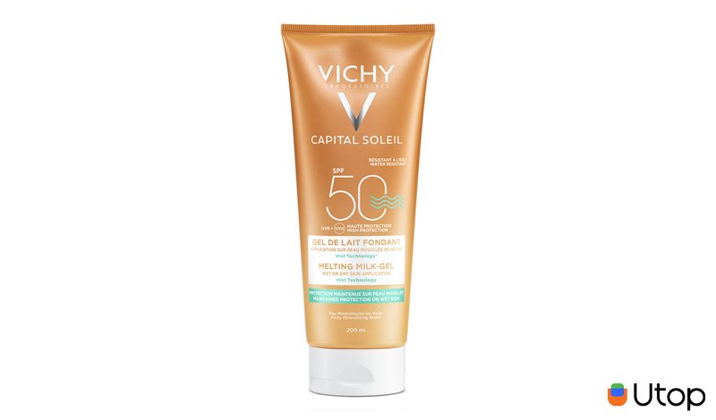 Kem Chống Nắng Vichy Toàn Thân Dạng Gel SPF 50 200ml Ideal Soleil Ultra-Melting Milk Gel SPF50 PA+++