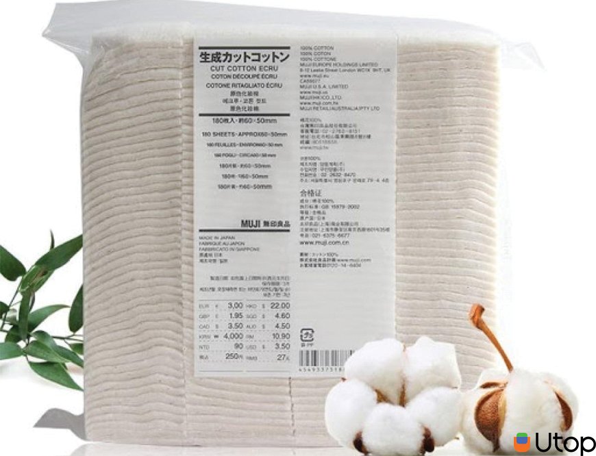 Bông tẩy trang Muji Organic Cotton