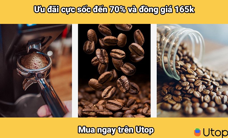 Ưu đãi cực sốc đến 70% và đồng giá 165k cà phê nguyên chất