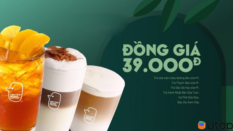 Đồng giá 39k dành cho cà phê