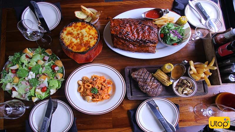 steak bò Úc cùng nhiều món ăn mang đậm phong cách Tây