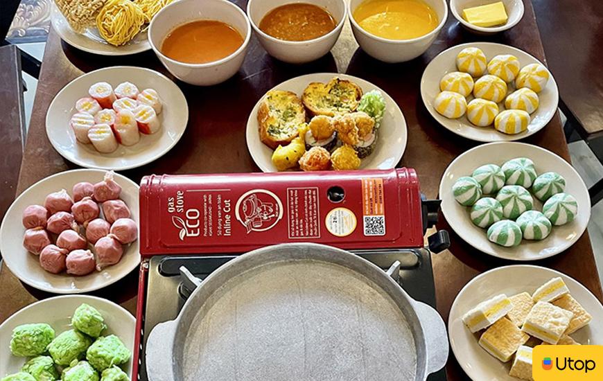 Mã giảm giá Utop khi mua voucher buffet lẩu bò viên Vatata 
