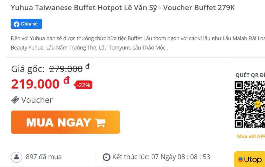 Mã voucher ưu đãi tại Yuhua dành tặng bạn trên ứng dụng Utop