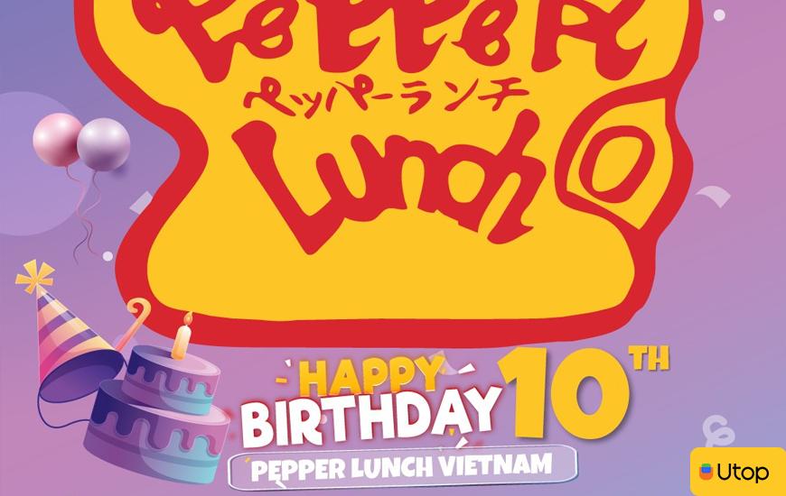 Mã voucher tại Pepper Lunch trên ứng dụng Utop