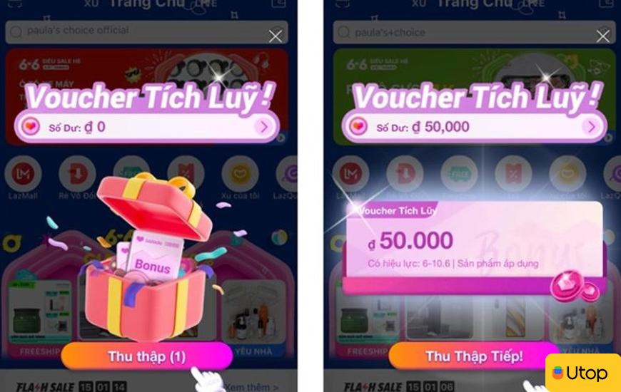 Mua hàng tiết kiệm hơn trên Lazada với voucher Utop