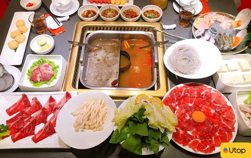 Thực đơn đa dạng tại nhà hàng Hutong Hotpot