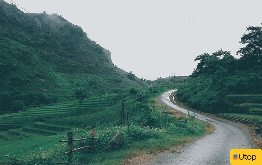 Đường đi đến thác nước Trung Lèng Hồ