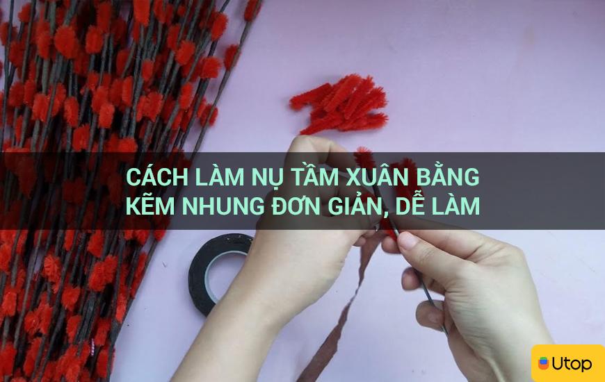 Cách làm nụ tầm xuân bằng kẽm nhung đơn giản, dễ làm